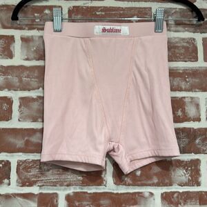 C8 Highrack Sublime Pink Ribbed Bike Shorts Womens Preowned Size XS GUC